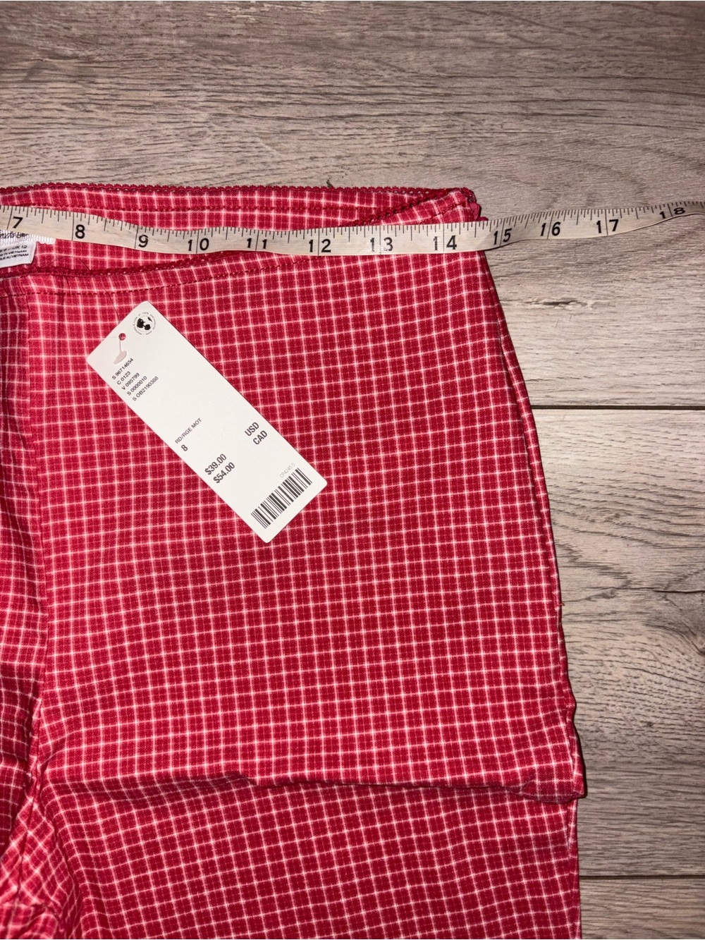 Urban Outfitters Red Checked Capri Leggings - Picture 2 of 4